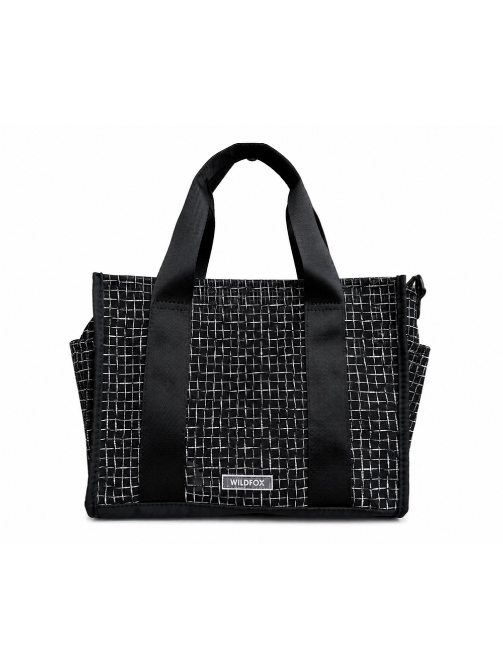 WildFox Small Black and White Grid Mesh Tote NWT